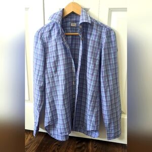 Kiton Plaid Button-Up Shirt
